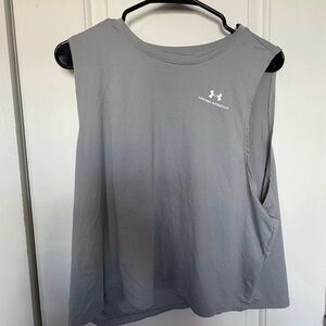Under Armour Women's Muscle Tee in Light Gray